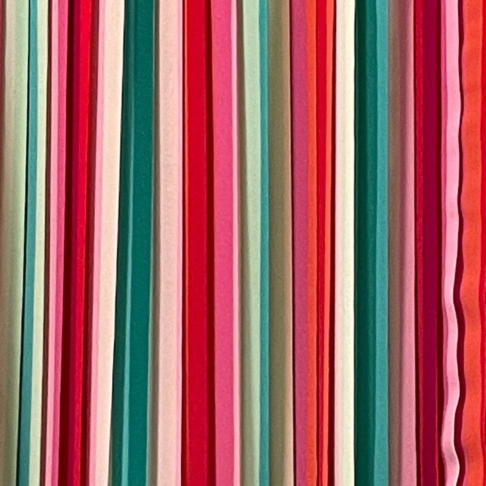 J. CREW "Sunburst" Watermelon (Rainbow) Vertical Stripe Pleated Skirt - 0/XS/S - Picture 2 of 10